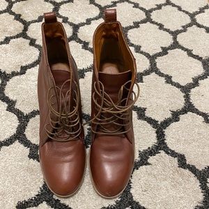 Madewell 1937 Footwear Brown Laceup Boots